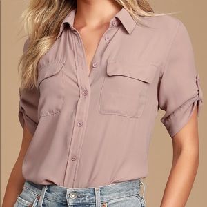 Best of Friends Mauve Button-Up Top